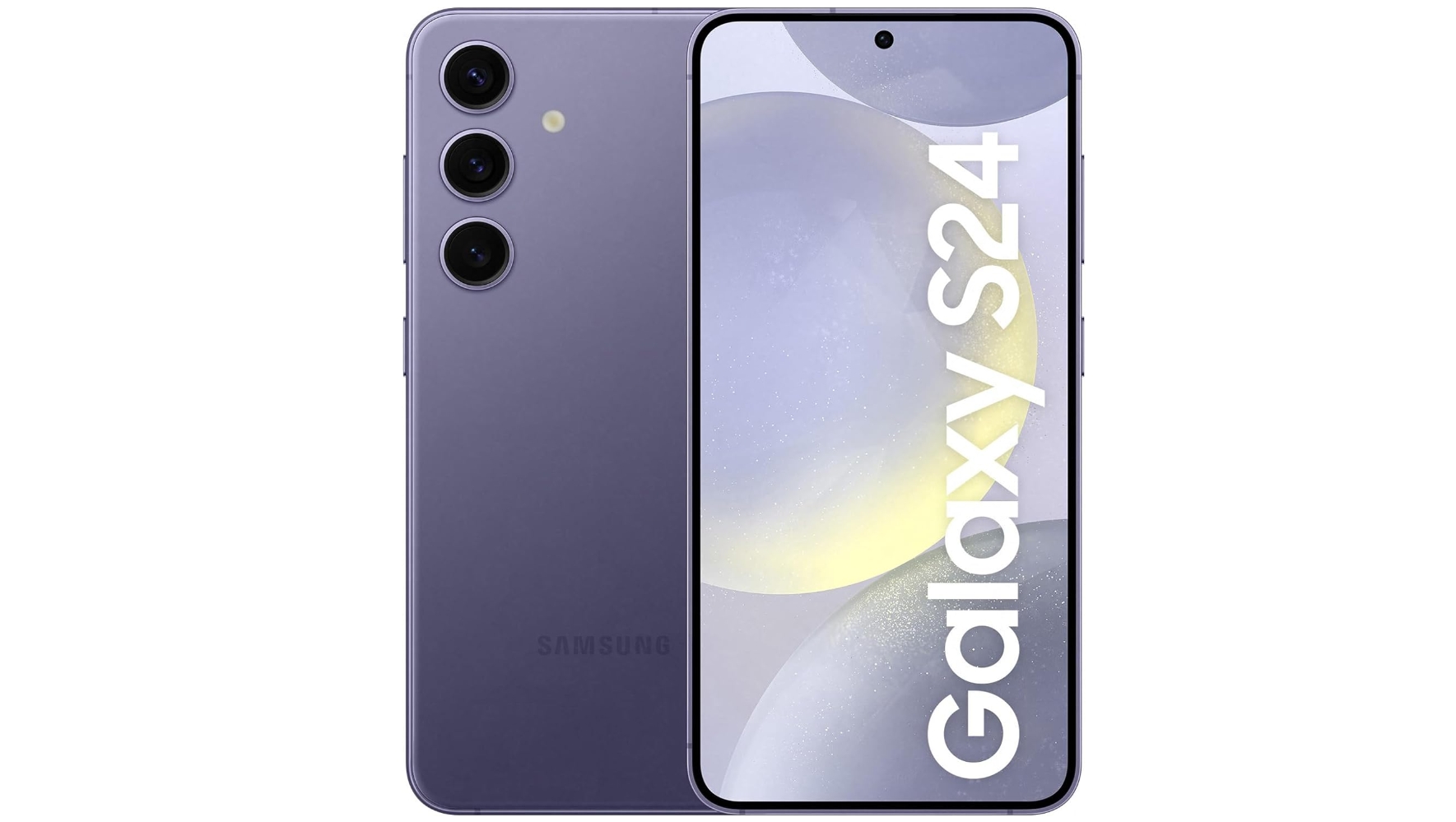 A Samsung Galaxy S24 in violet