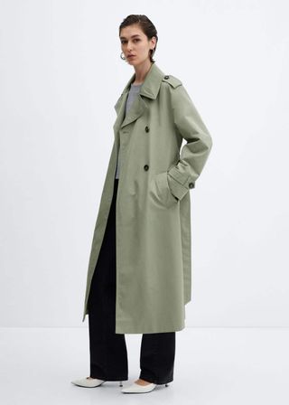 Double-Button Trench Coat 