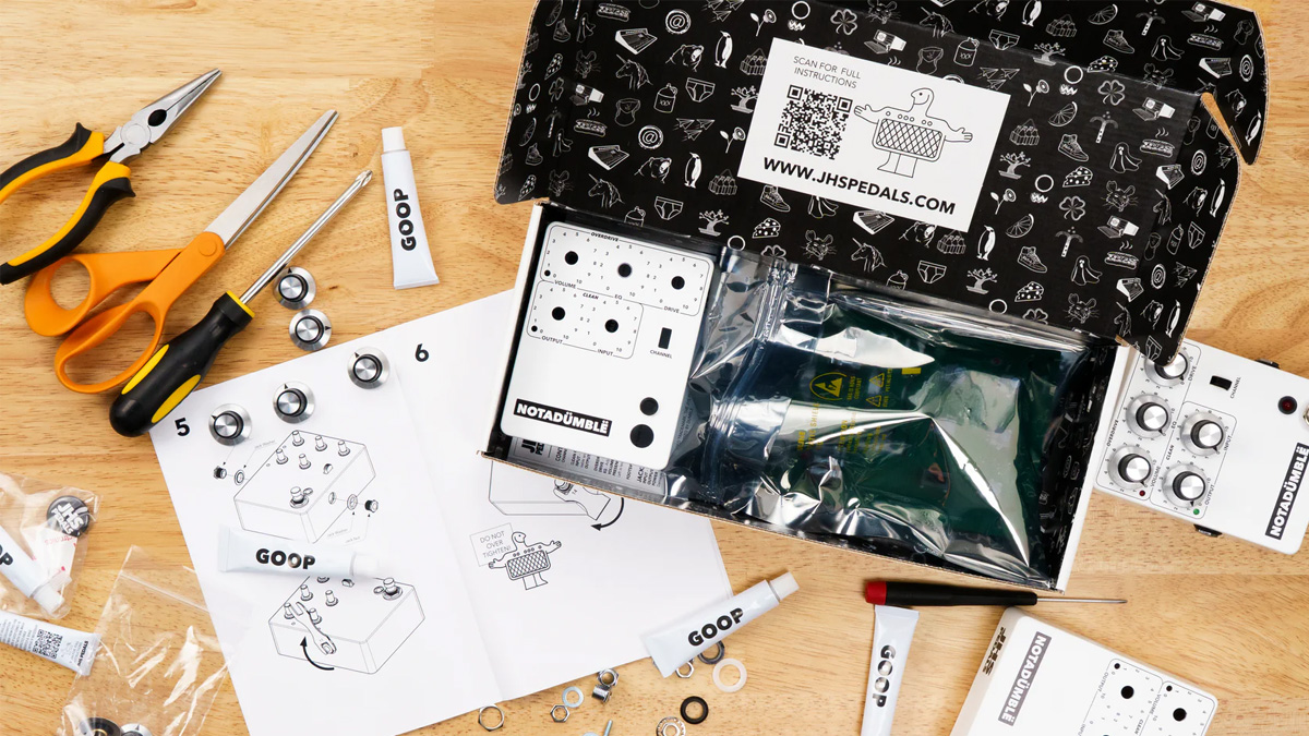 JHS Pedals NOTADÜMBLË: the new DIY pedal kit from the Kansas stompbox company requires no soldering, is keenly priced, and promises two channels of tone inspired by the holy grail tube amps favoured by the likes of Joe Bonamassa.
