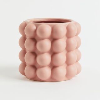 Fun bubble design pot in powder pink