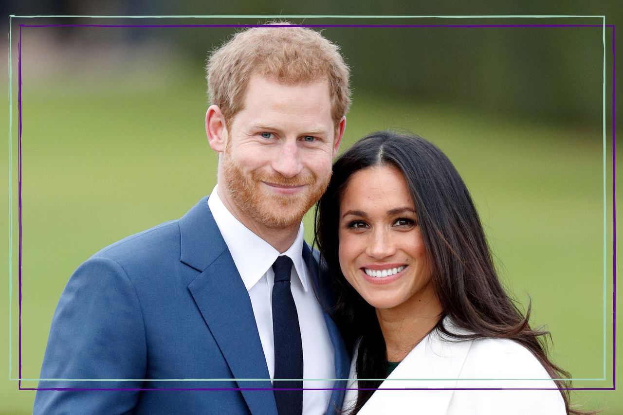 Prince Harry and Meghan Markle attend an official photocall to announce their engagement at The Sunken Gardens, Kensington Palace on November 27, 2017 in London, England