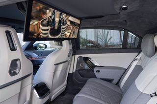 BMW i7 rear seat and entertainment screen