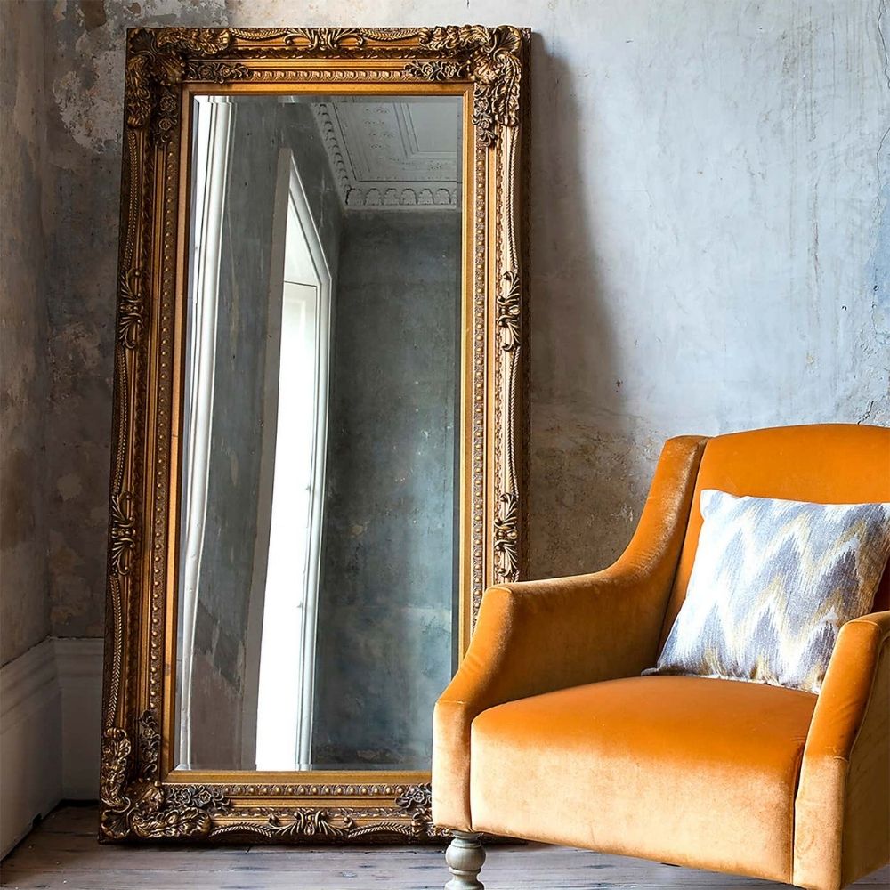Dunelm Louis Gold Leaner Mirror