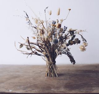 dried flowers bouquet designed by Angela Maynard