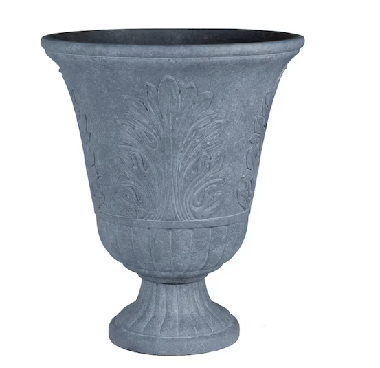 Larisa Grey 16" Resin Composite Urn Planter
