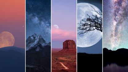 montage of moon and stars images