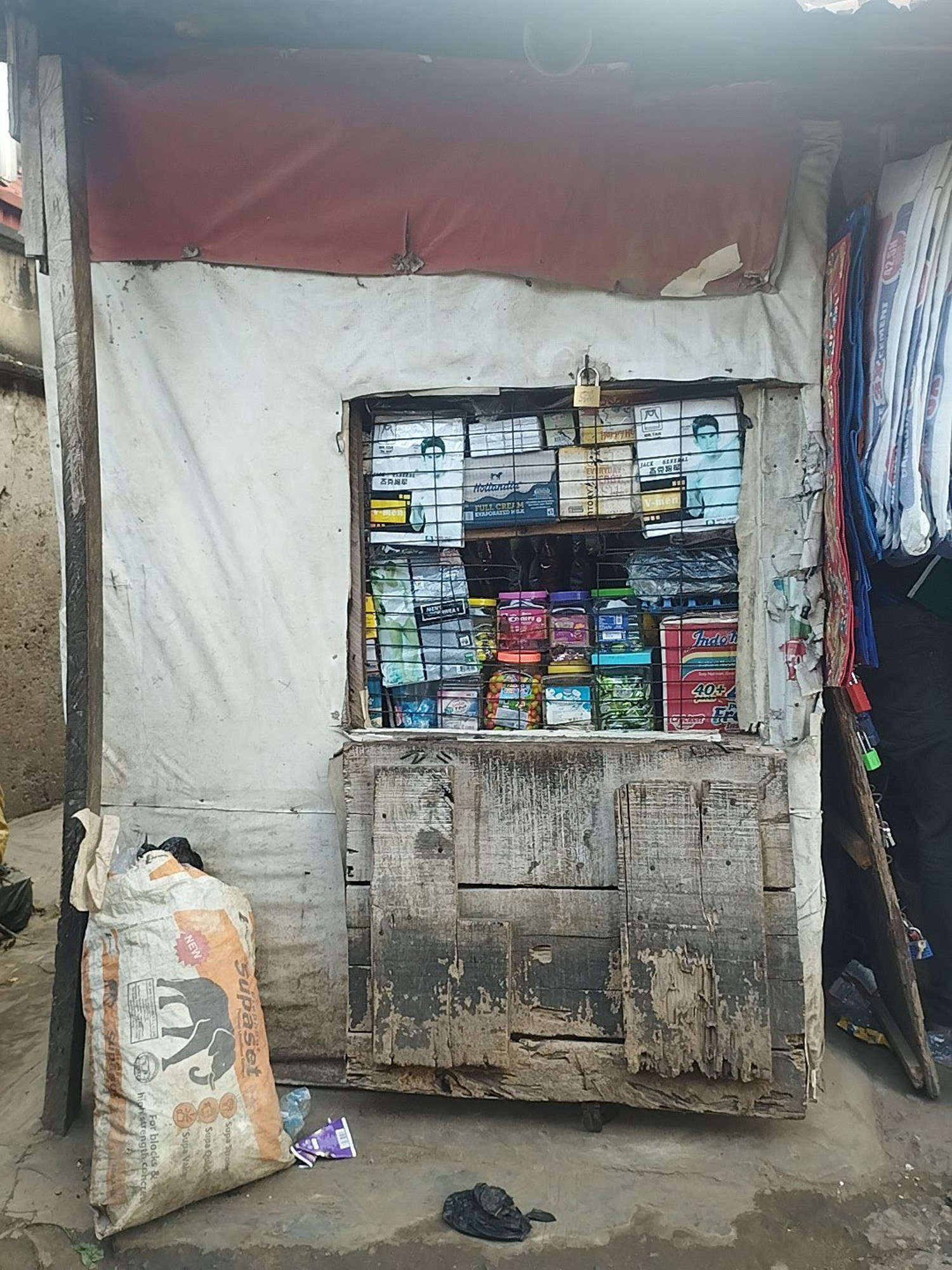 Wooden Kiosks at Lagos market