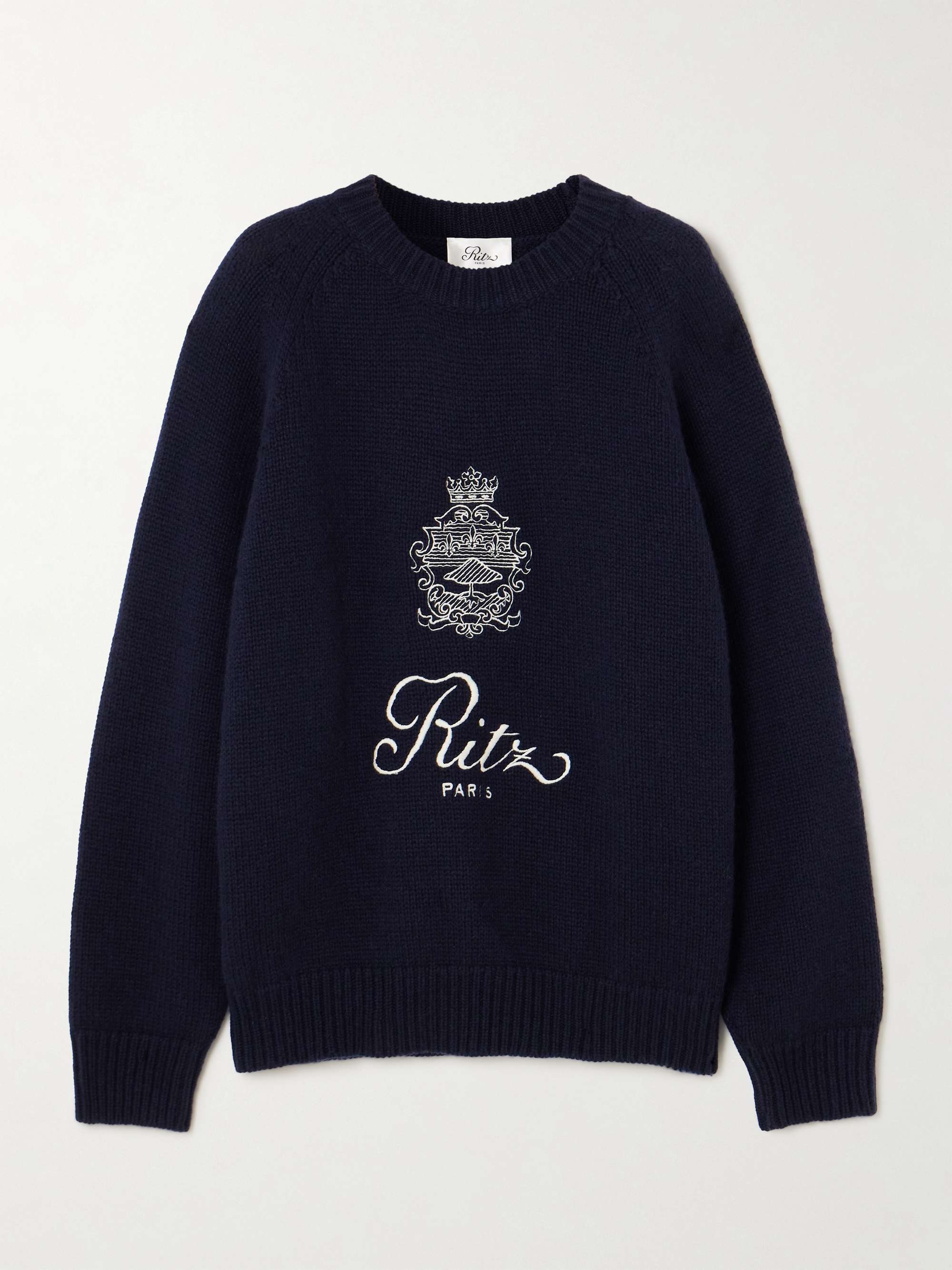 + Ritz Paris Oversized Embroidered Cashmere Sweater