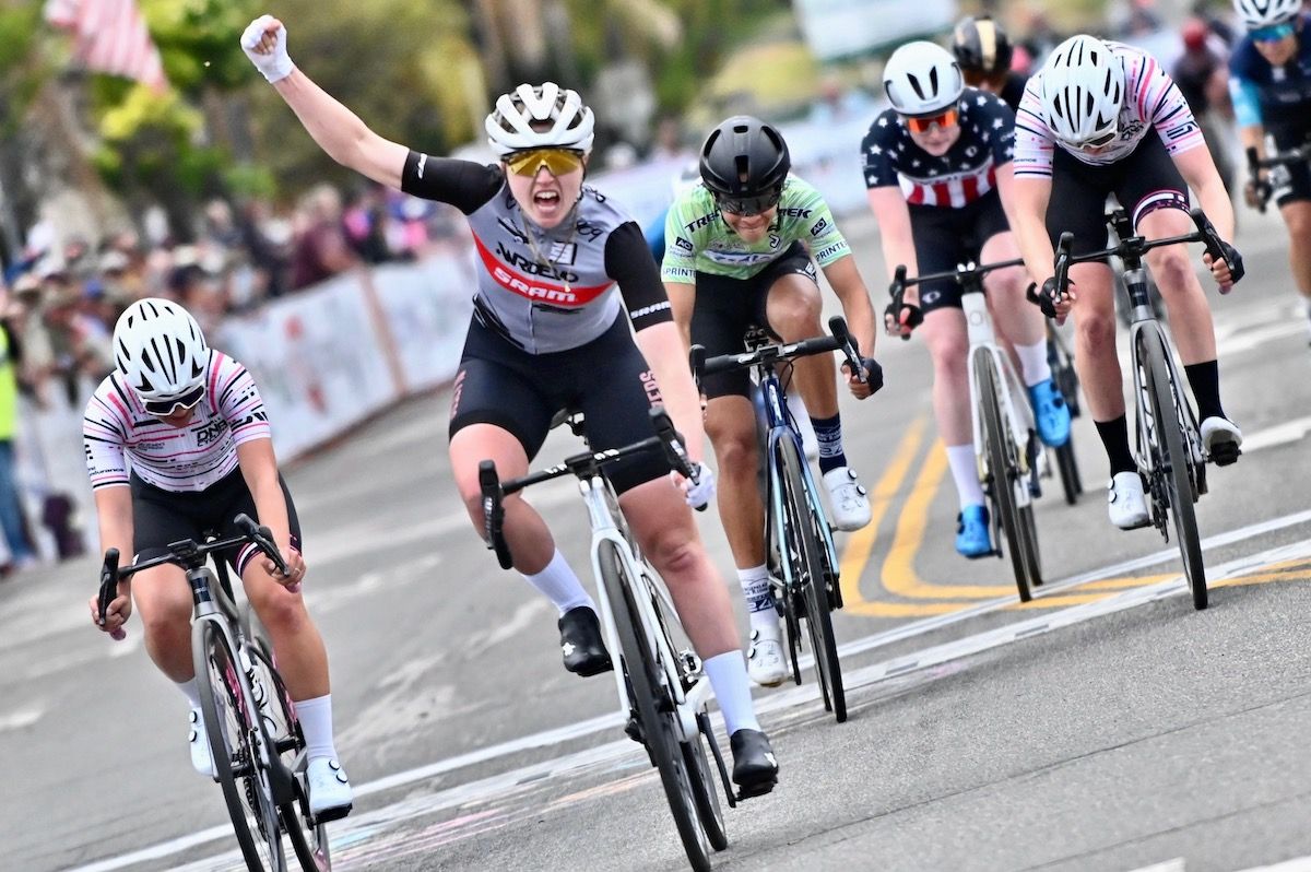 Skylar Schneider (Williams Racing Devo) wins stage 4 criterium for a second year