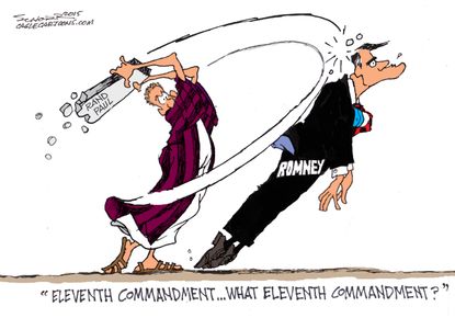 Political cartoon U.S. Romney Paul