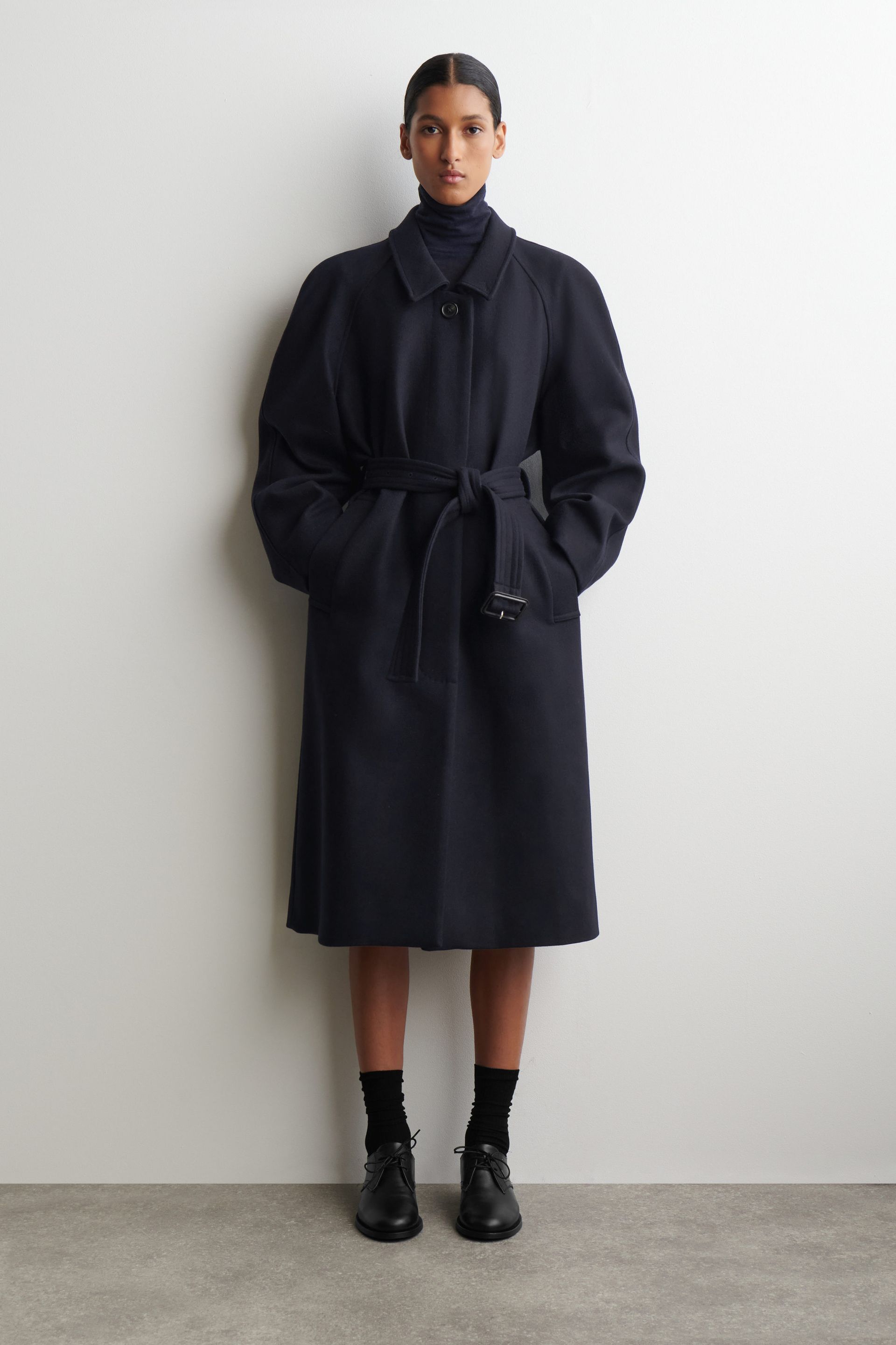 Wool-Blend Trench Coat