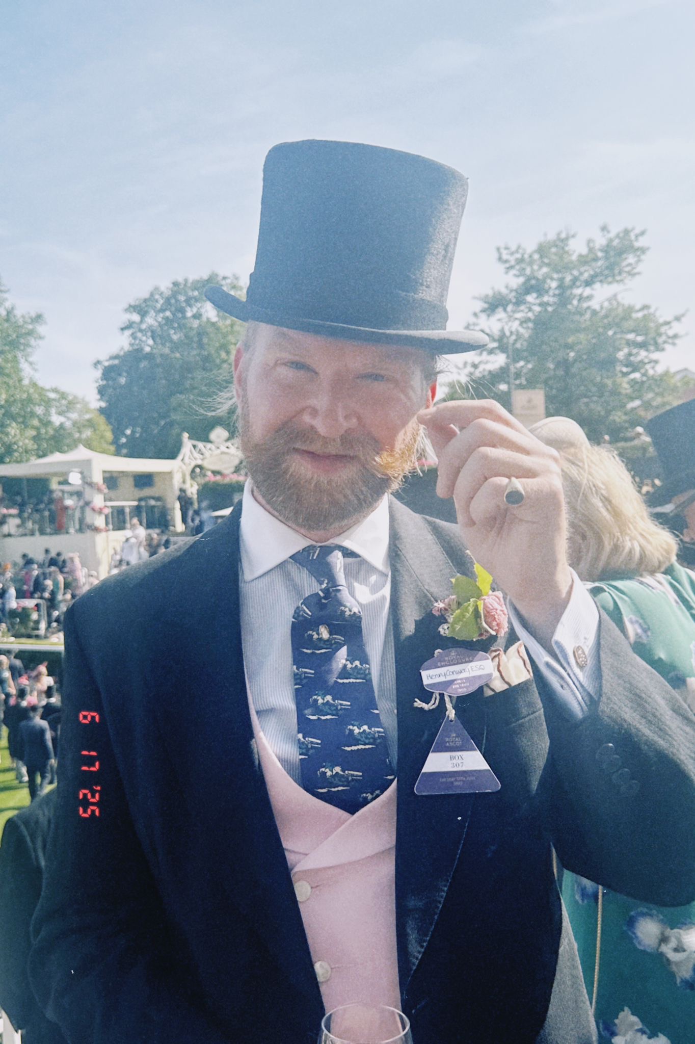 Henry Conway wearing morning dress at Royal Ascot