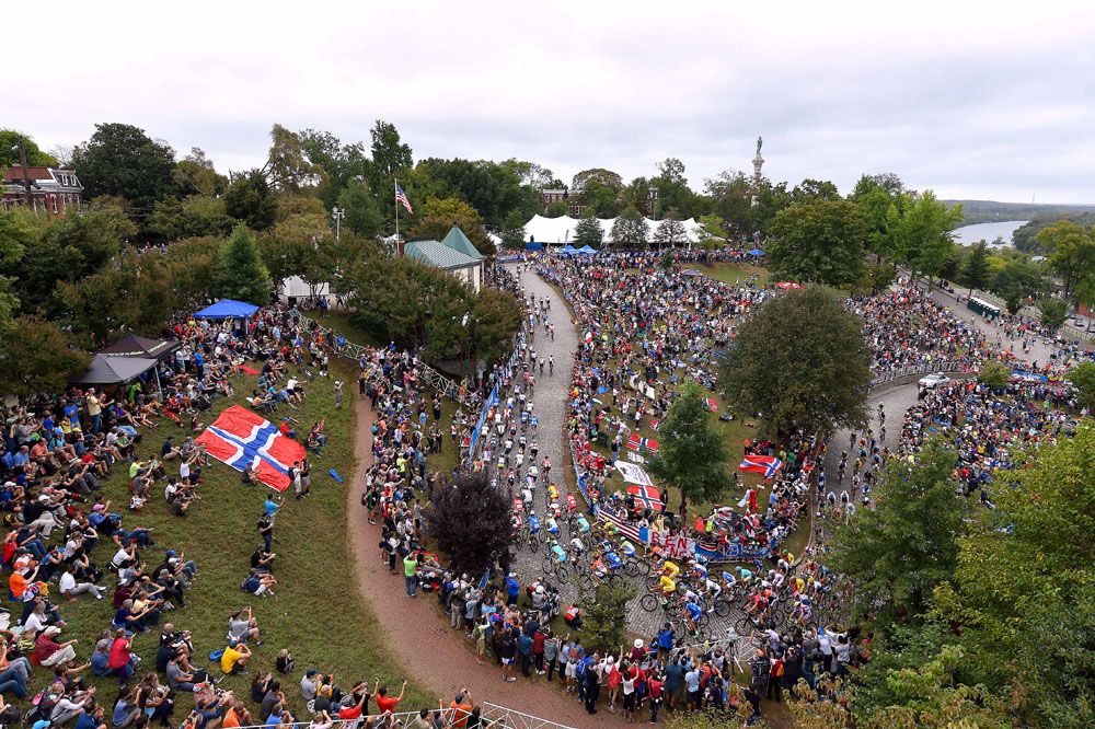 Norwegian fans were out in force on Libby Hill