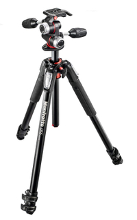 Manfrotto 055 Aluminum 3-Section tripod &amp; 3-Way Head