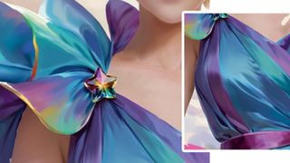 How to create a character illustration in Clip Studio Paint; details on a dress