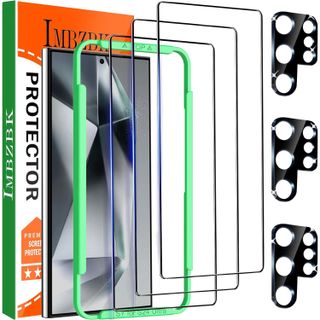 IMBZBK 3 Pack Tempered Glass Screen Protector for Samsung Galaxy S24 Ultra