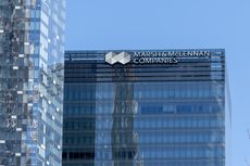 Marsh & McLennan sign on their office building in Toronto