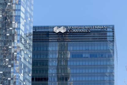 Marsh & McLennan sign on their office building in Toronto