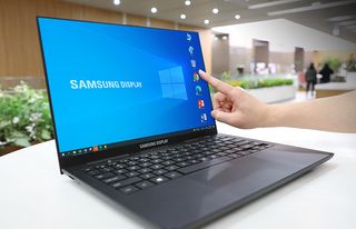 An image of a laptop with Samsung's OCTA display