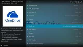 OneDrive on Kodi