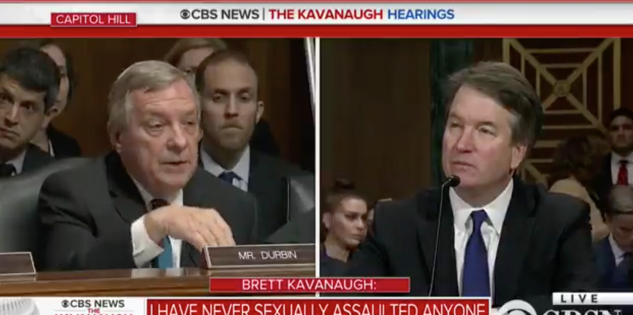 Dick Durbin and Brett Kavanaugh.