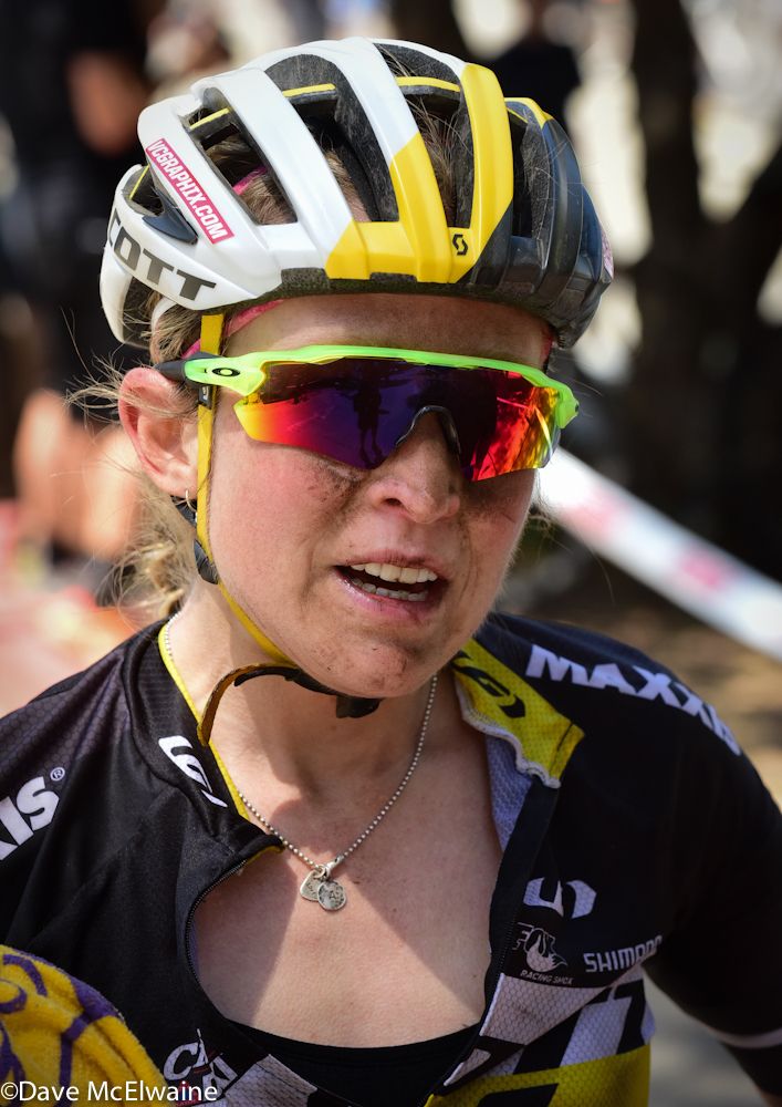 Erin Huck (Scott 3Rox Racing) was totally spent at the finish