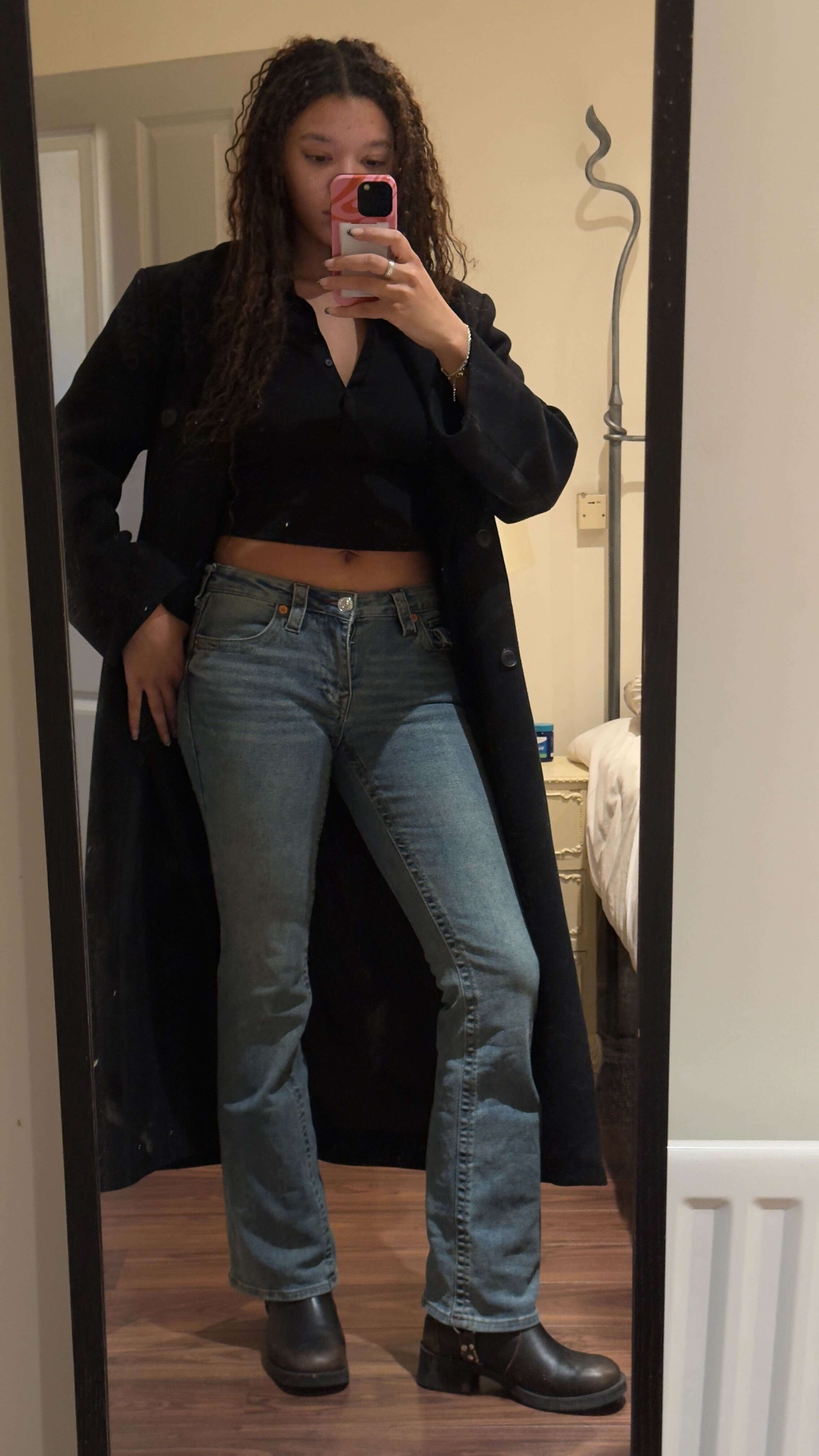 An image of a pair of True Religion low-rise jeans.