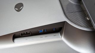 Alienware AW2724HF USB ports and AC power