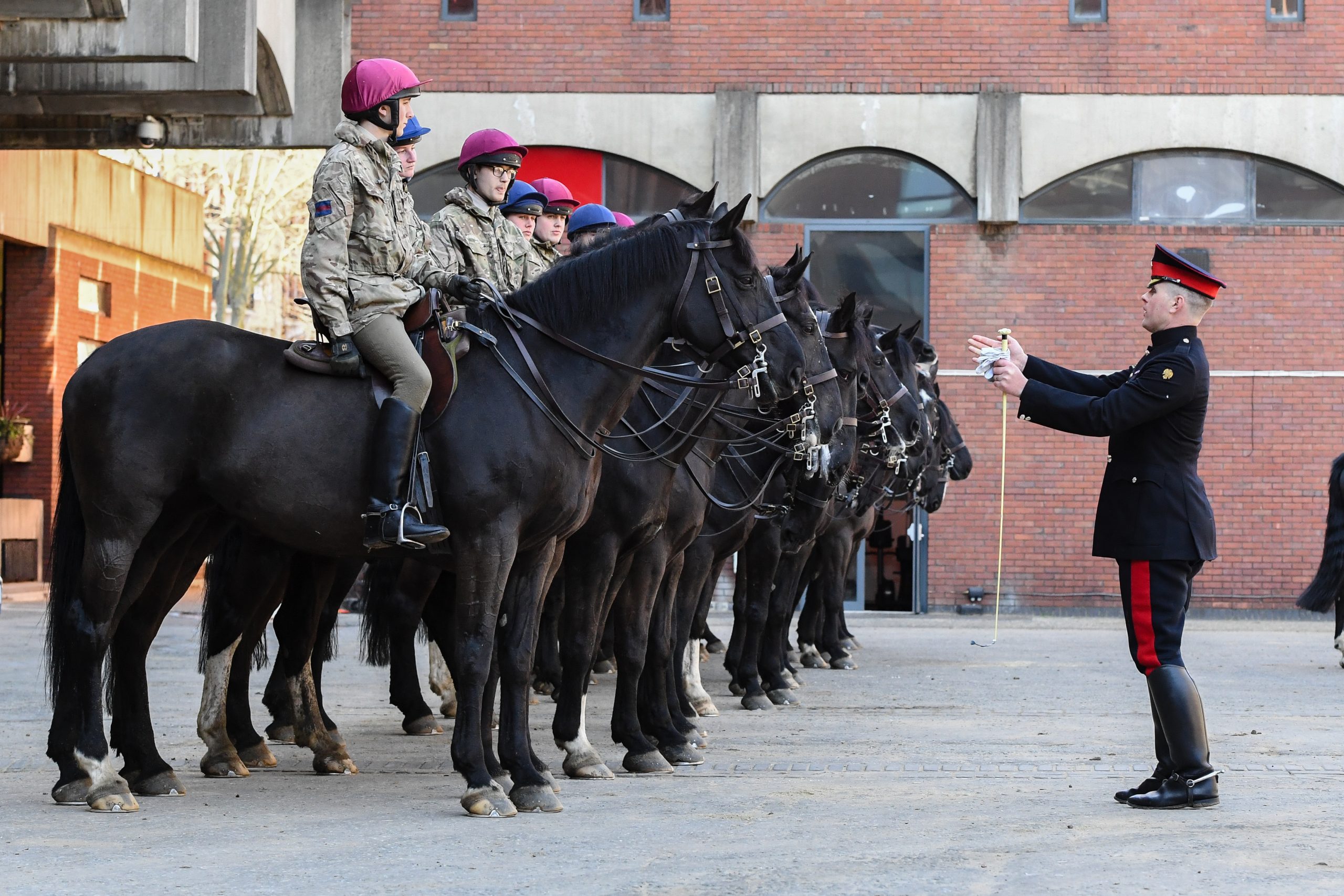 Jack Whitaker and Joe Stockdale go behind the scenes with the Household Cavalry at the Hyde Park Barracks in Central London watching the rehearsal of the musical ride