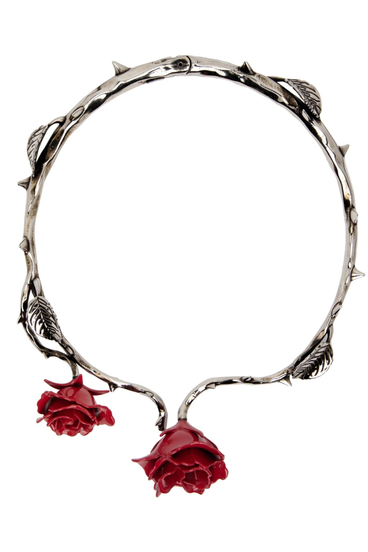 Acne Studios Silver & Red Graphic Choker