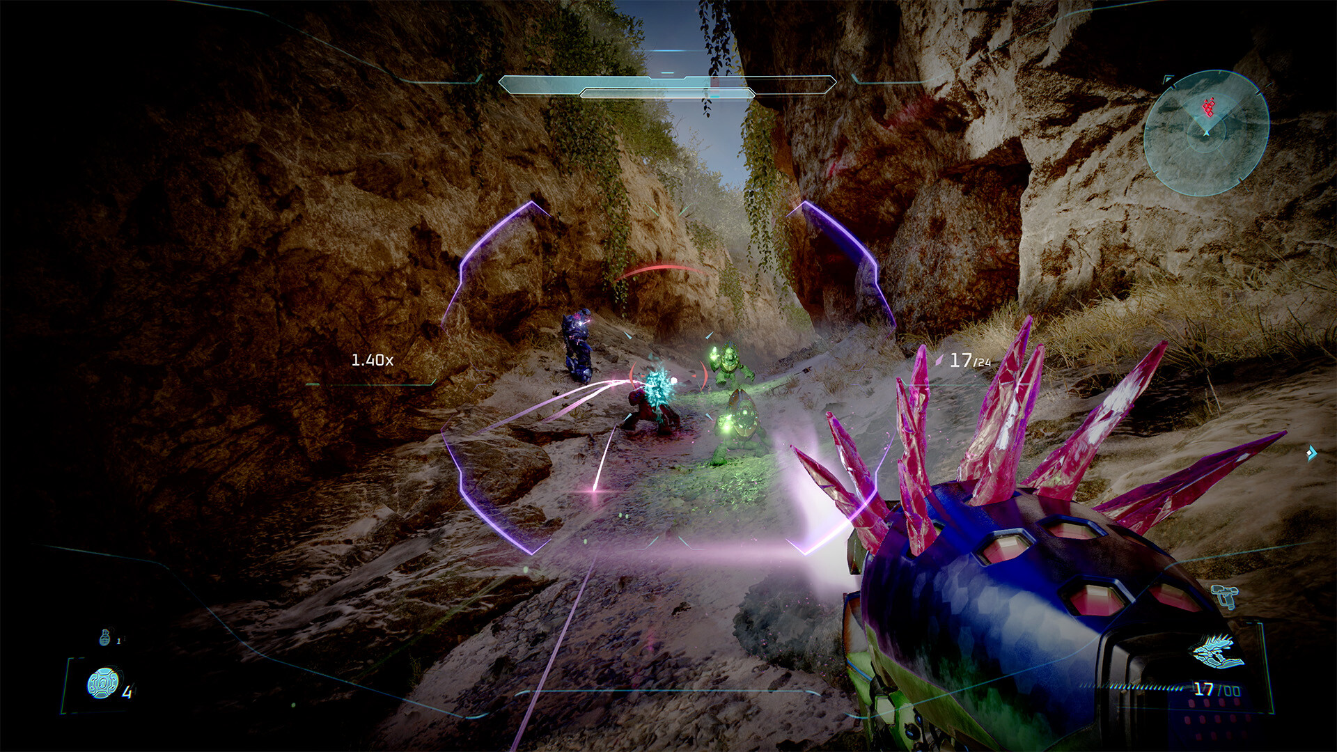 Halo: Campaign Evolved gameplay screenshot showing Master Chief in Unreal Engine 5