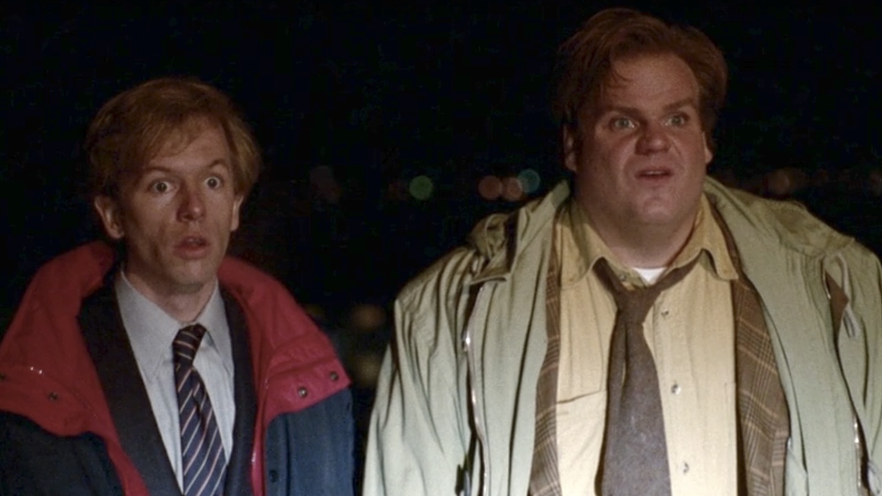 Richard and Tommy looking shocked in Tommy Boy.