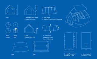 Blueprint design for beagle dog house