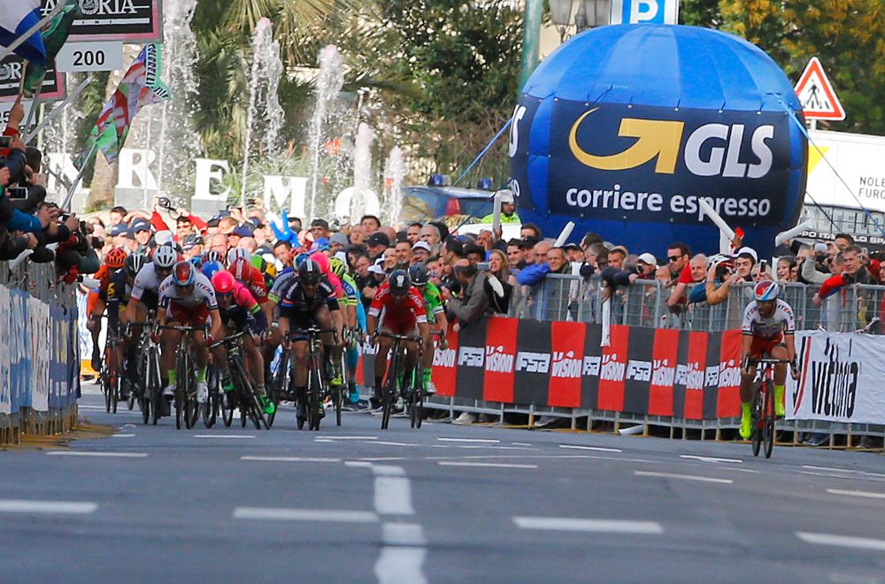 The sprinters contend for the win at Milan-San Remo