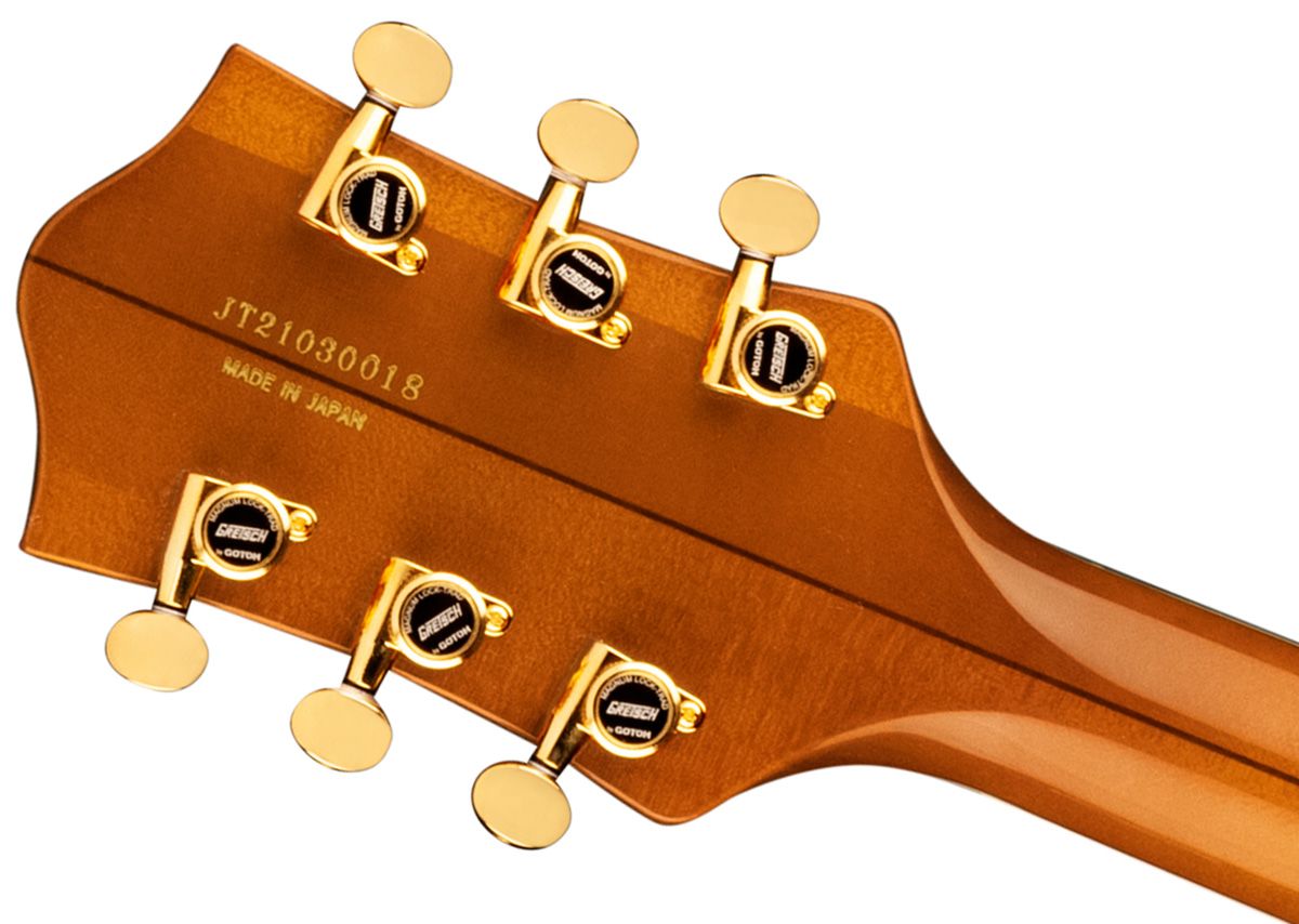 Gretsch G6120TG-DS Players Edition Nashville Hollow Body DS String-Thru Bigsby Gold Hardware Roundup Orange