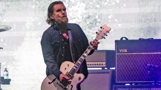 MILTON KEYNES, ENGLAND - JUNE 22: (EDITORIAL USE ONLY) Billy Duffy of Death Cult performs during Forever Now Festival at The National Bowl on June 22, 2025 in Milton Keynes, England. (Photo by Lorne Thomson/Redferns)