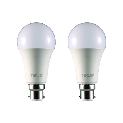 Tekled Led Gls A60 Bulbs Dimmable B22 Bayonet Cap 12w (100w Equiv.) 4000k Cool White Ultra Bright Pack of 2