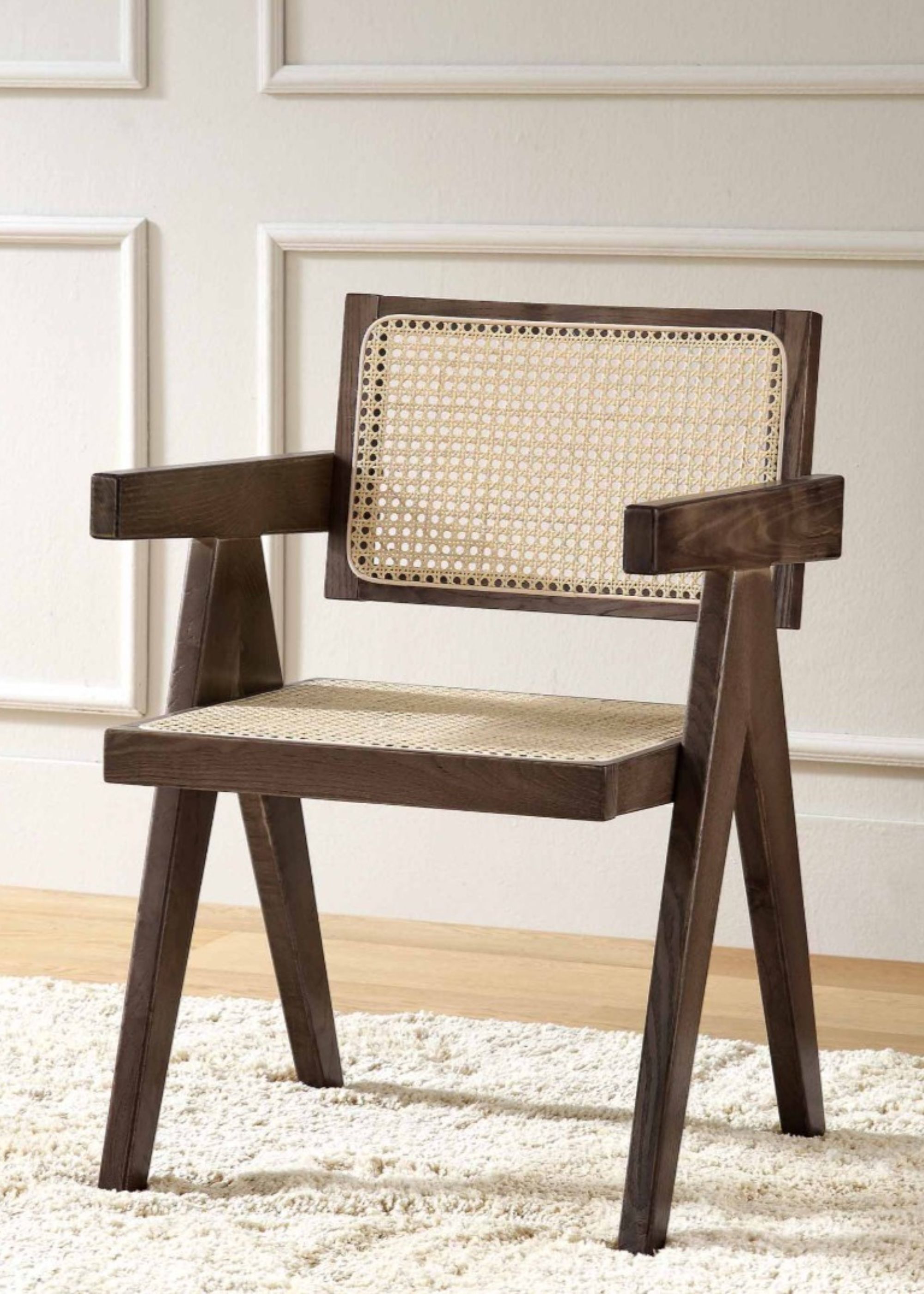 daals, Jeanne Cane Rattan Solid Beech Wood Dining Chair