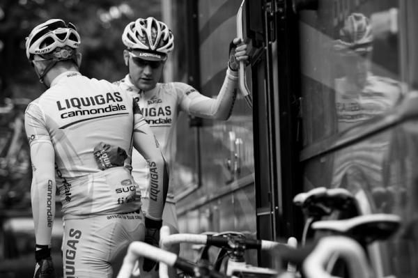 Liquigas riders getting ready for the start.
