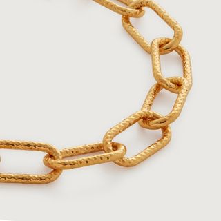 Monica Vinader Gold Vermeil Alta Textured Chunky Necklace