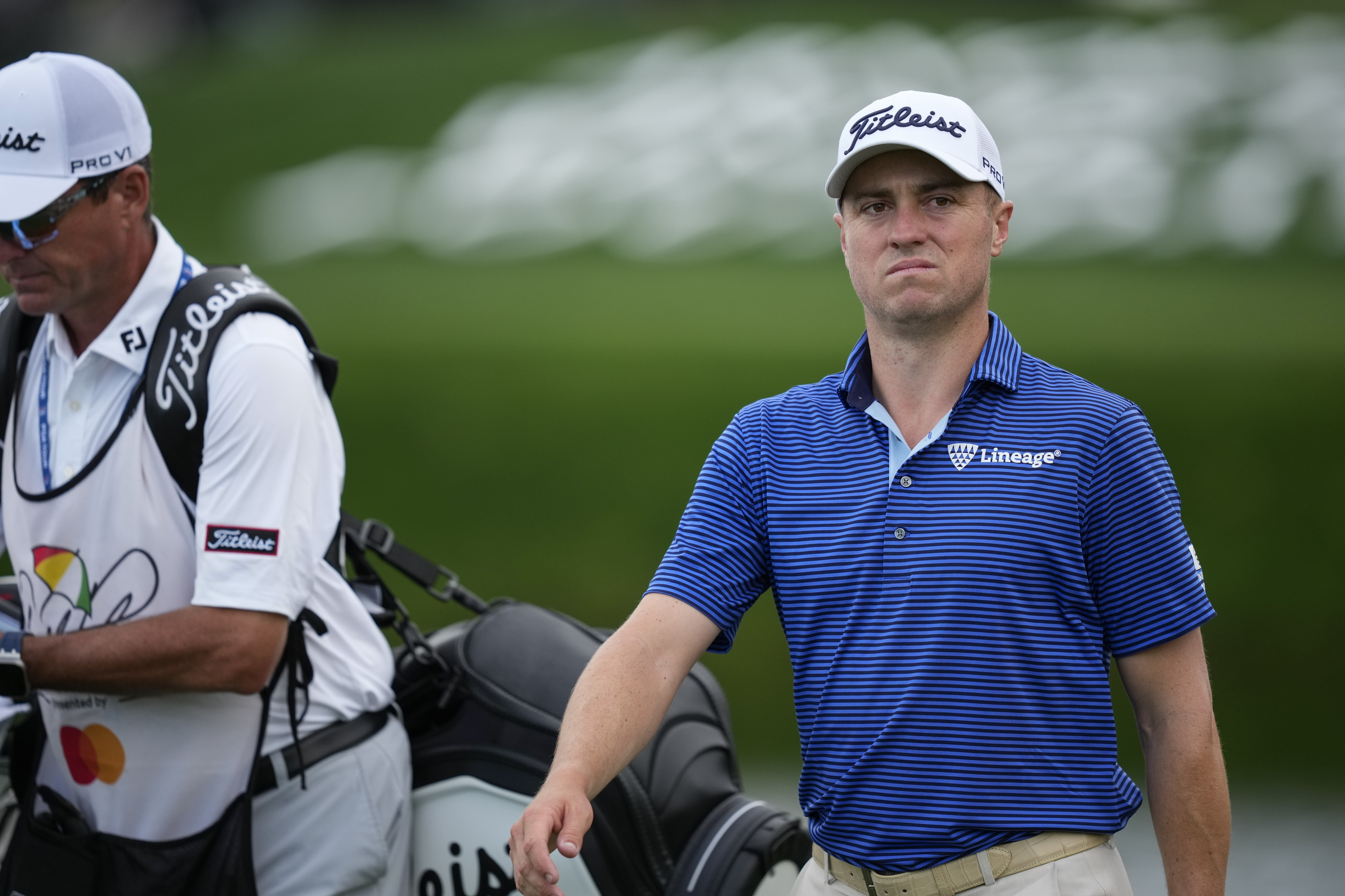 ORLANDO, FLORIDA - MARCH 05: Justin Thomas walks to the 17th green during round one of the Arnold Palmer Invitational presented by Mastercard at Arnold Palmer&amp;amp;apos;s Bay Hill Club &amp;amp; Lodge on March 5, 2026 in Orlando, Florida. (Photo by Tracy Wilcox/PGA TOUR via Getty Images)