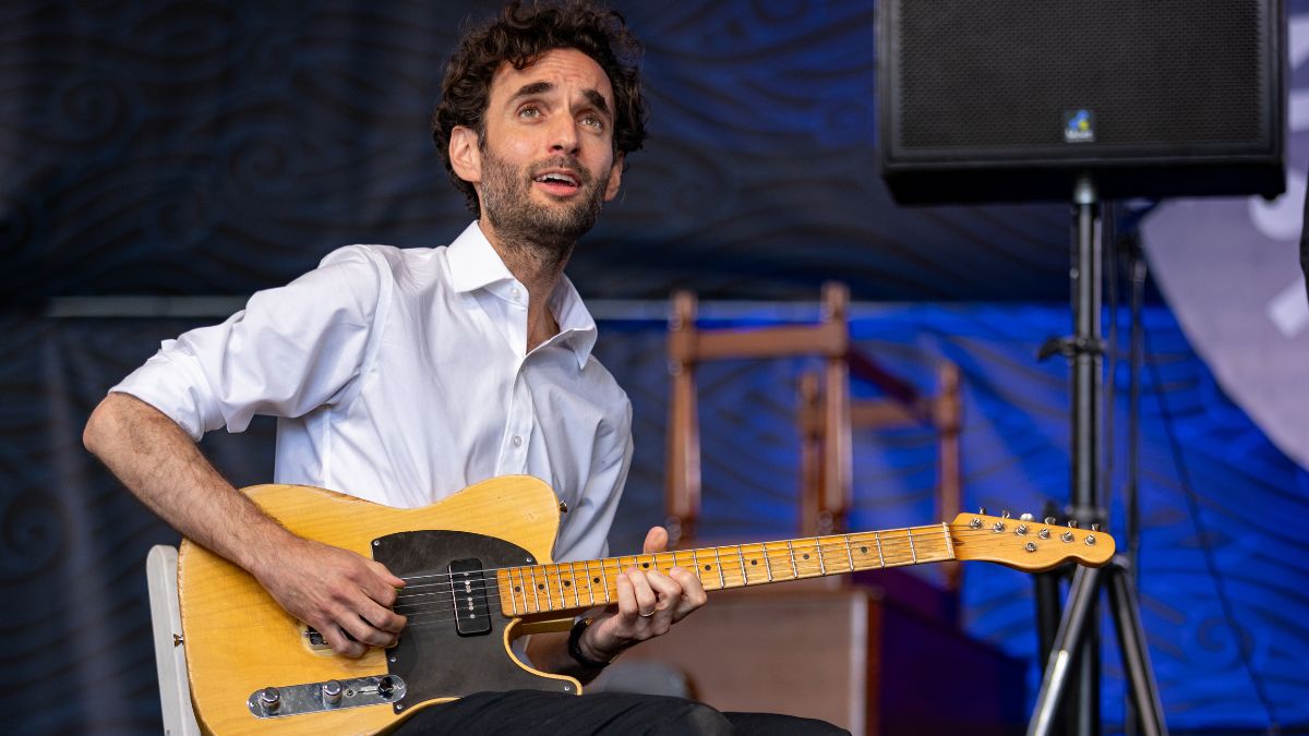 Julian Lage performs during the Newport Jazz Festival 2023 at Fort Adams State Park on August 05, 2023 in Newport, Rhode Island.