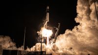 A Rocket Lab Electron rocket launches "The Grain Goddess Provides" mission for the Japanese company iqps from New Zealand on Aug. 6, 2026.