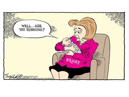 Political cartoon Hillary Clinton baby 2016