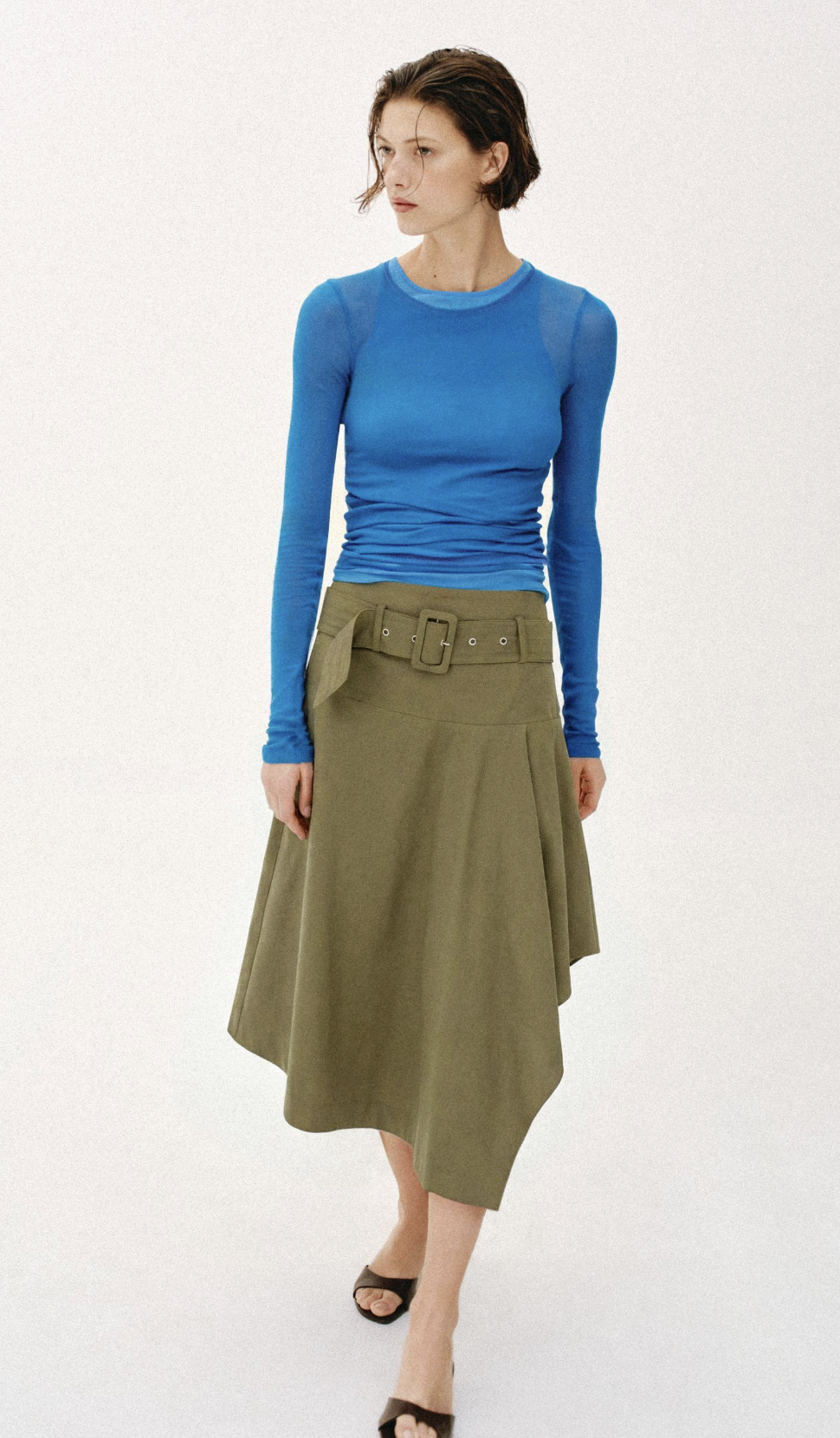 zara, MIDI SKIRT WITH BELT