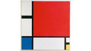 An abstract painting by Piet Mondrian
