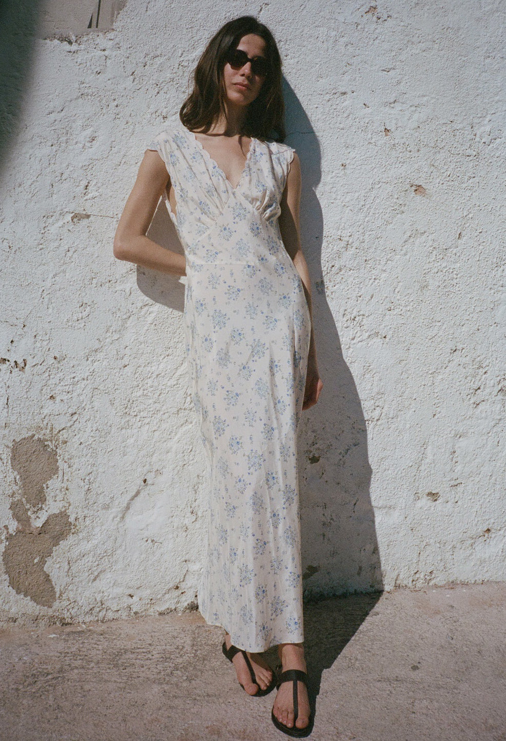 Marja Ivory Silk Dress