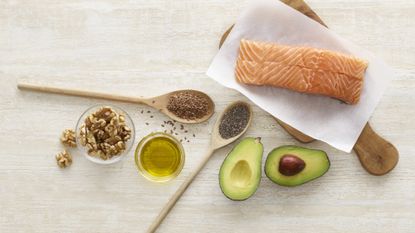 foods high in omega-3 like salmon and avocado