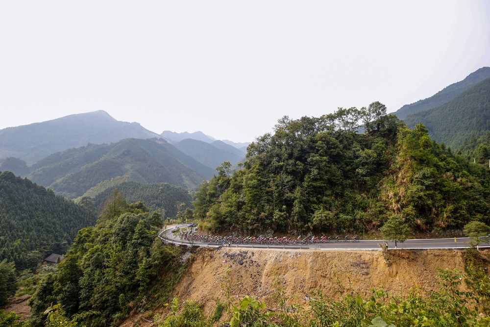 The longest stage of the Tour of Guangxi included several climbs