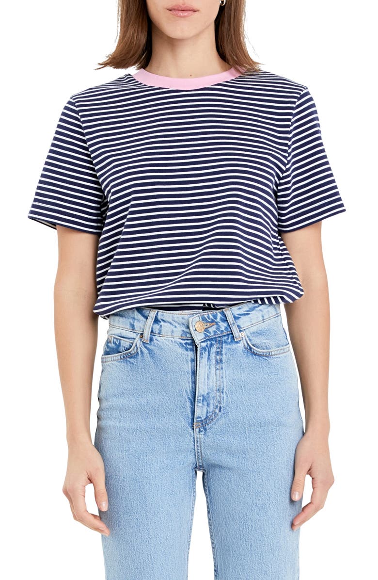 Stripe Cotton Ringer T-Shirt